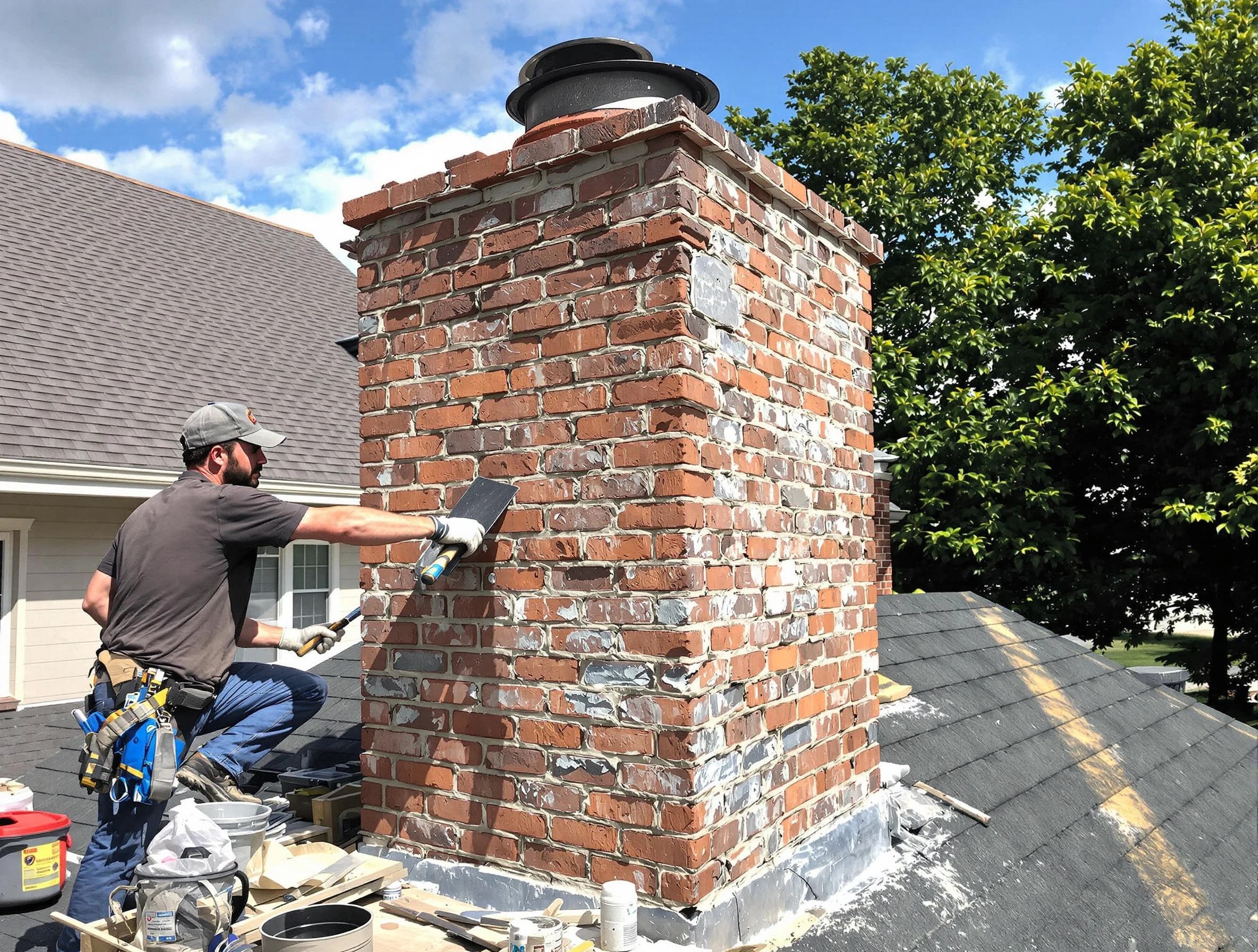 Completed chimney rebuild by Loveland Chimney Sweep in Loveland, CO
