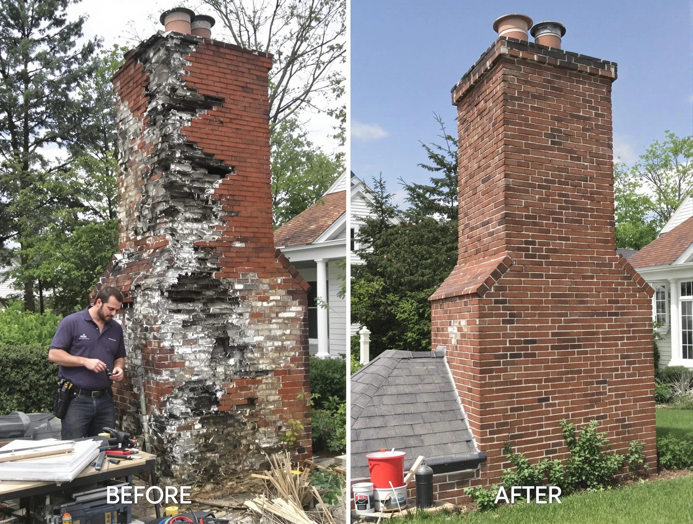 Loveland Chimney Sweep performing a full chimney restoration in Loveland, CO
