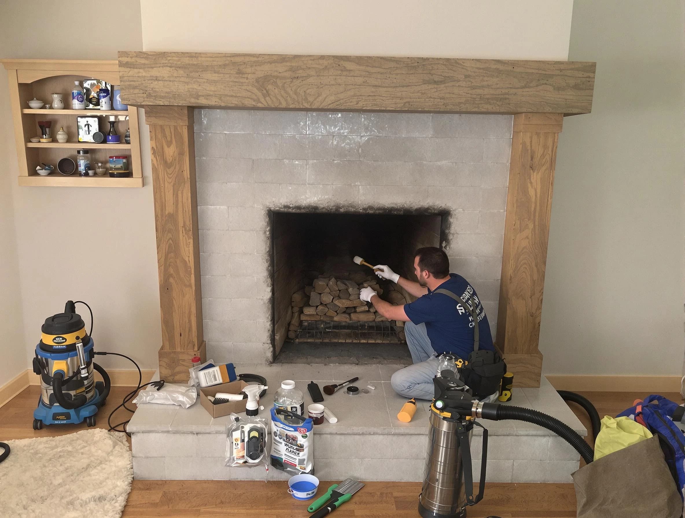 Detailed creosote removal process by Loveland Chimney Sweep in Loveland, CO