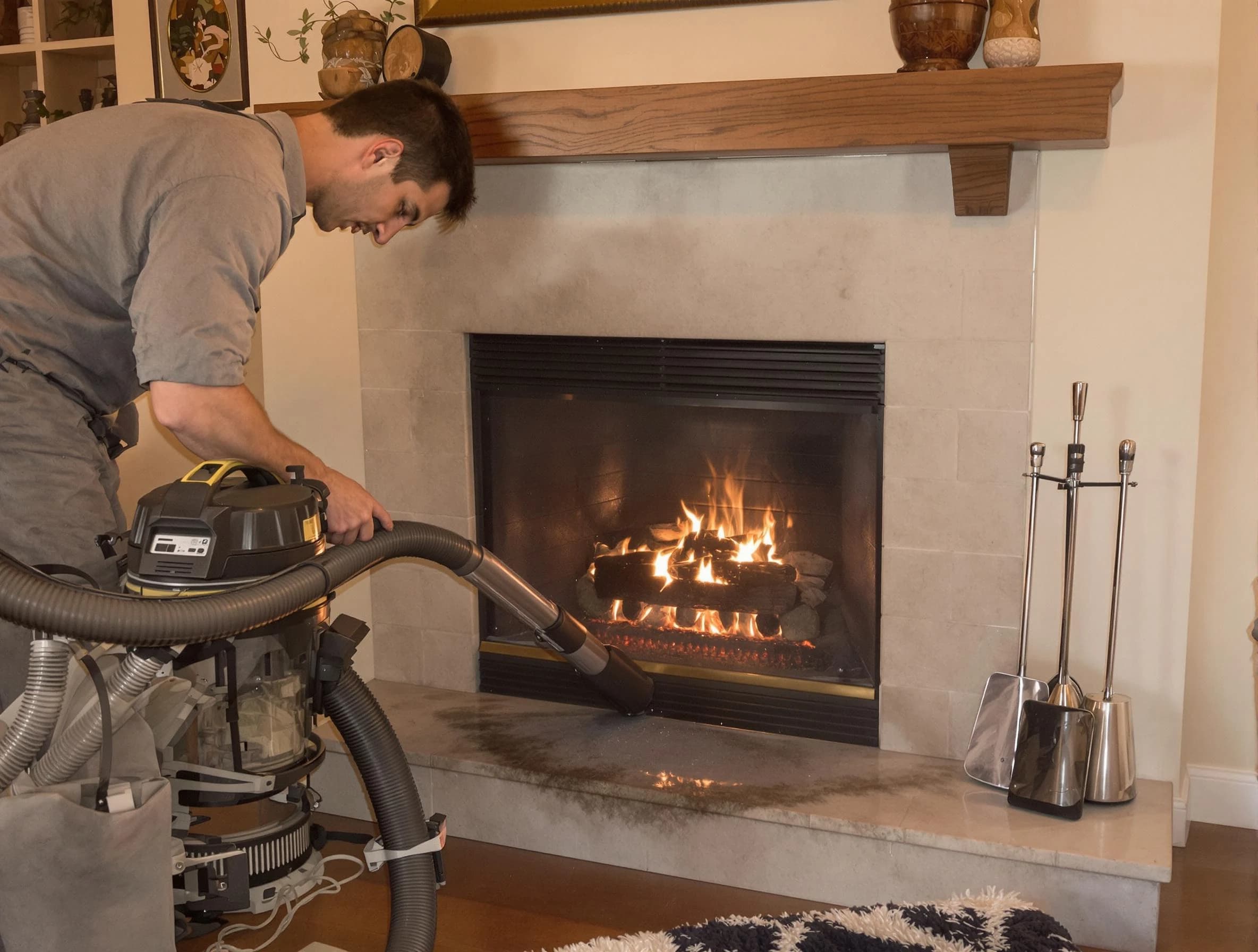 Routine fireplace upkeep by Loveland Chimney Sweep in Loveland, CO