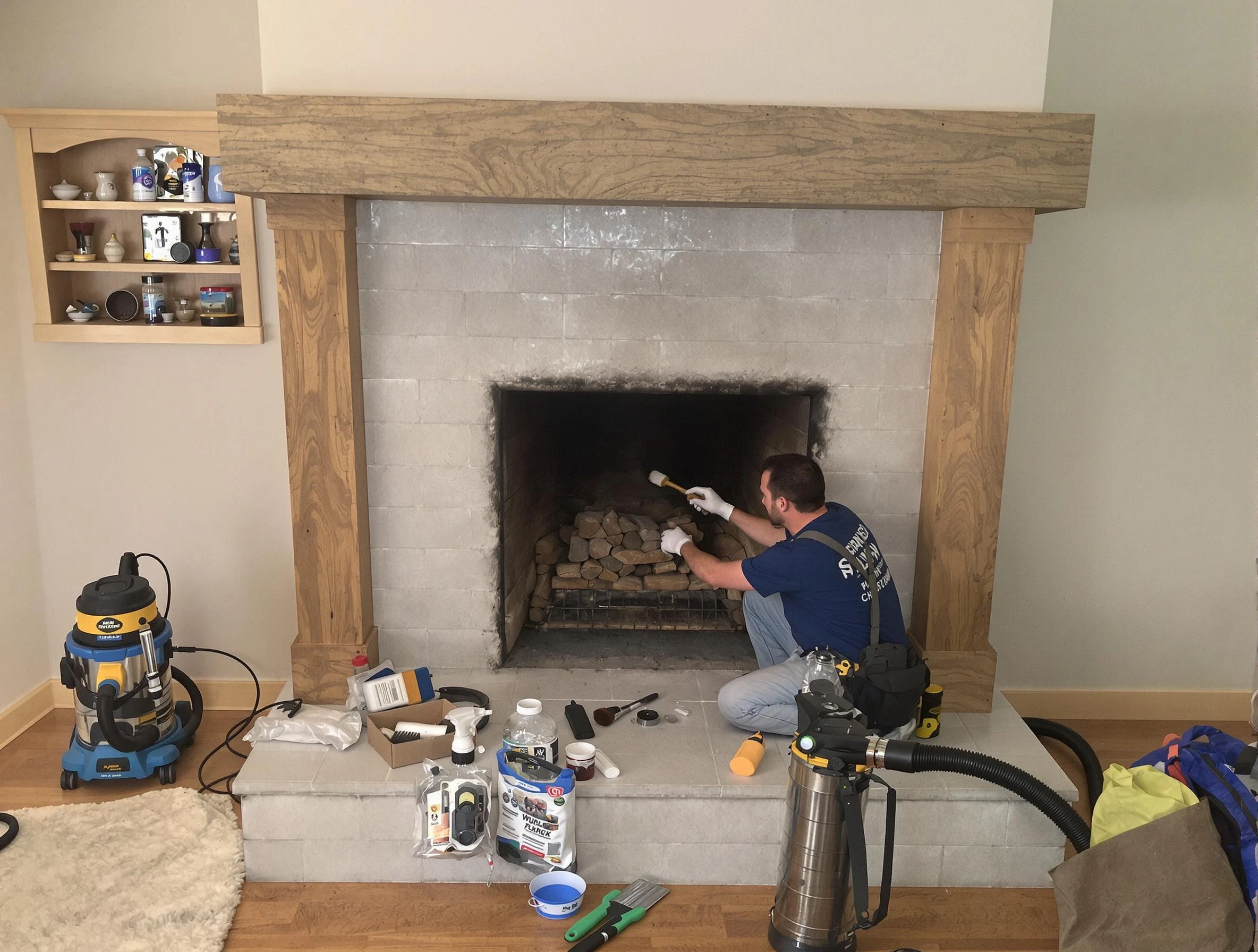 Detailed creosote removal process by Loveland Chimney Sweep in Loveland, CO